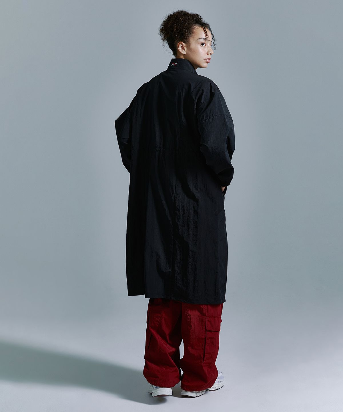 리복(REEBOK) 립스탑 트렌치 코트 (W) - 블랙