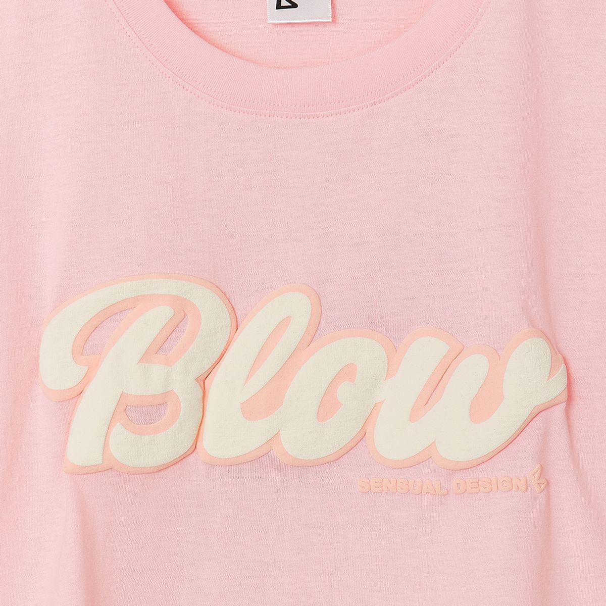 블로우(BLOW) BUBBLE LOGO CROP PINK