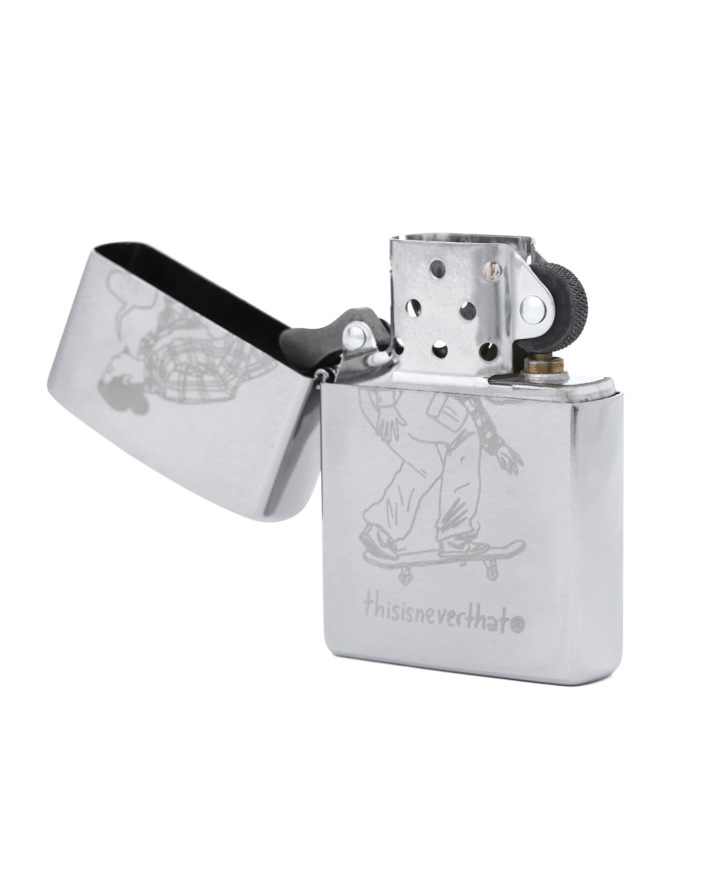 MUSINSA公式 | thisisneverthat® Sketch Zippo® Lighter Silver
