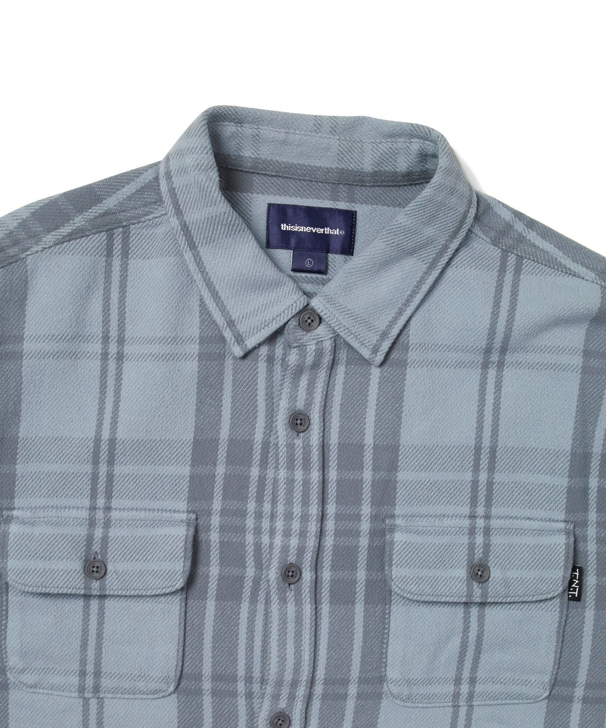 디스이즈네버댓(THISISNEVERTHAT) Big Flannel Work Shirt Slate