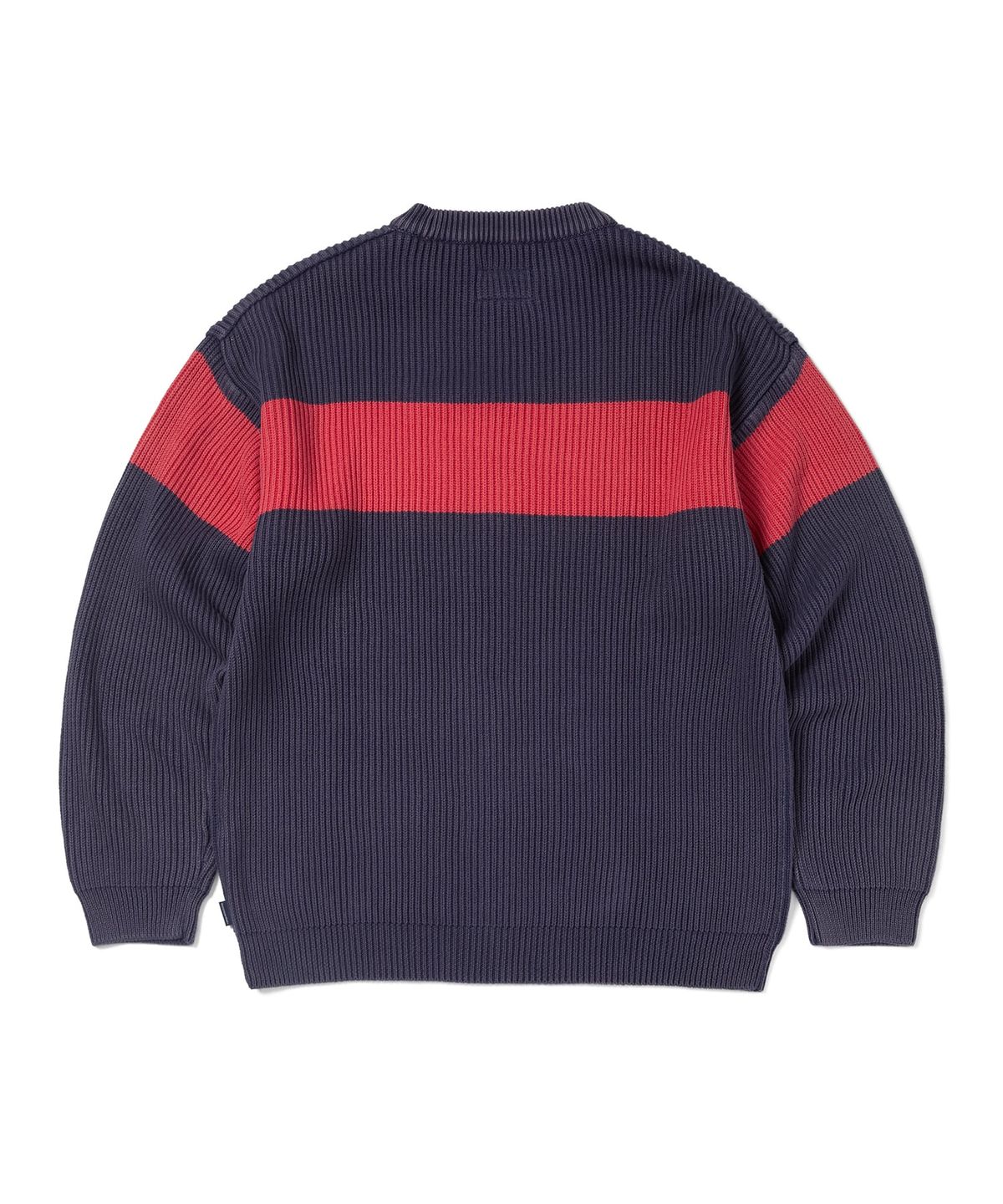 디스이즈네버댓(THISISNEVERTHAT) Washed Block Knit Sweater Navy