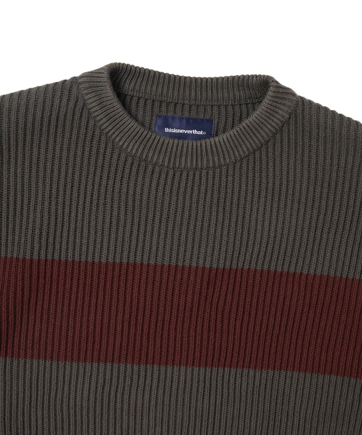 디스이즈네버댓(THISISNEVERTHAT) Washed Block Knit Sweater Charcoal