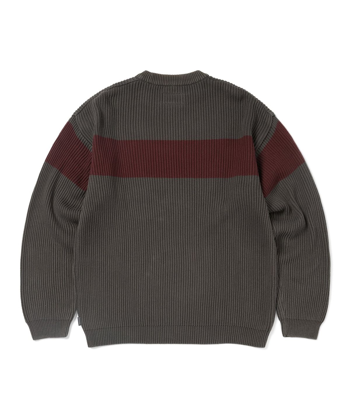 디스이즈네버댓(THISISNEVERTHAT) Washed Block Knit Sweater Charcoal