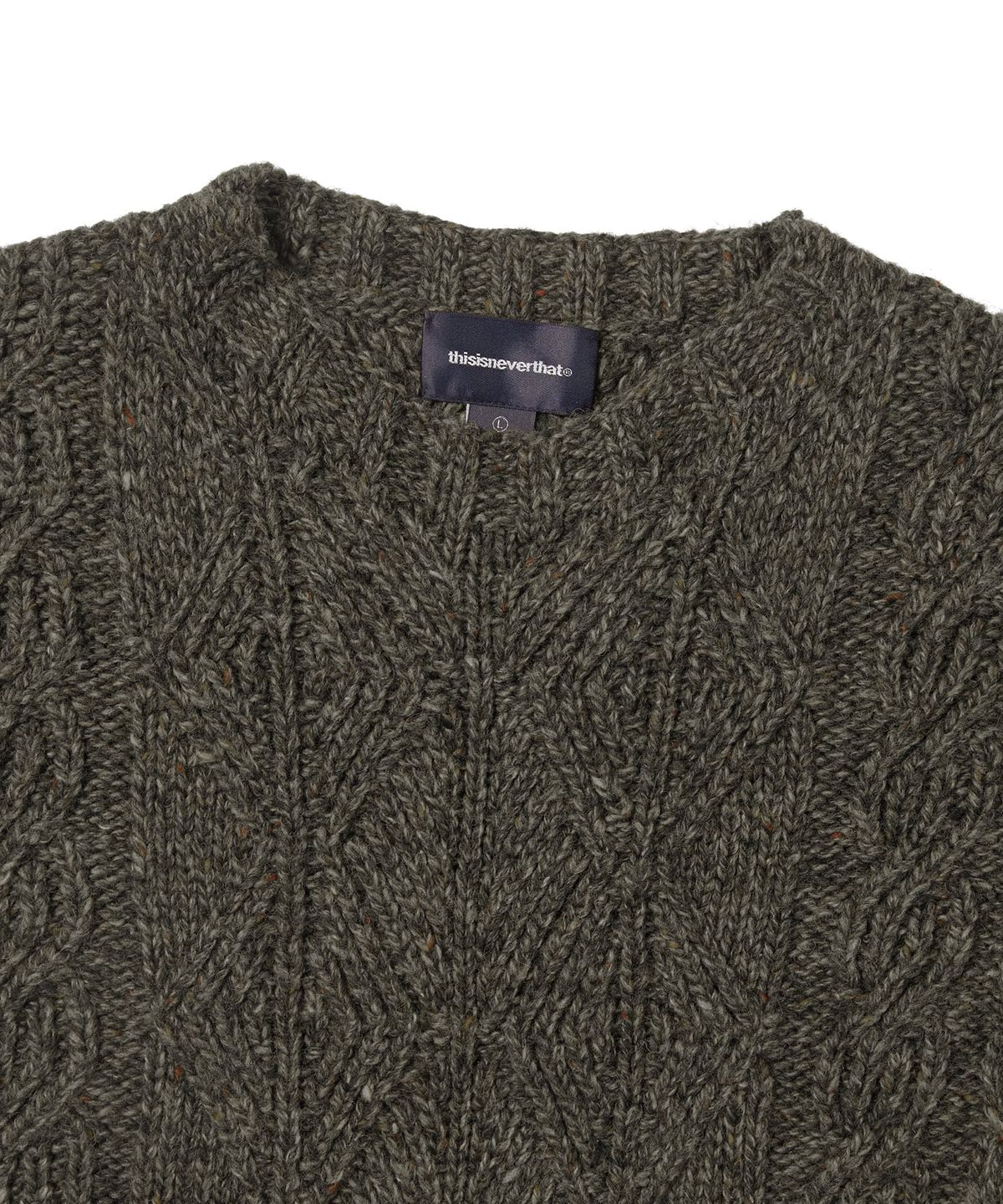 디스이즈네버댓(THISISNEVERTHAT) Cable Knit Sweater Brown
