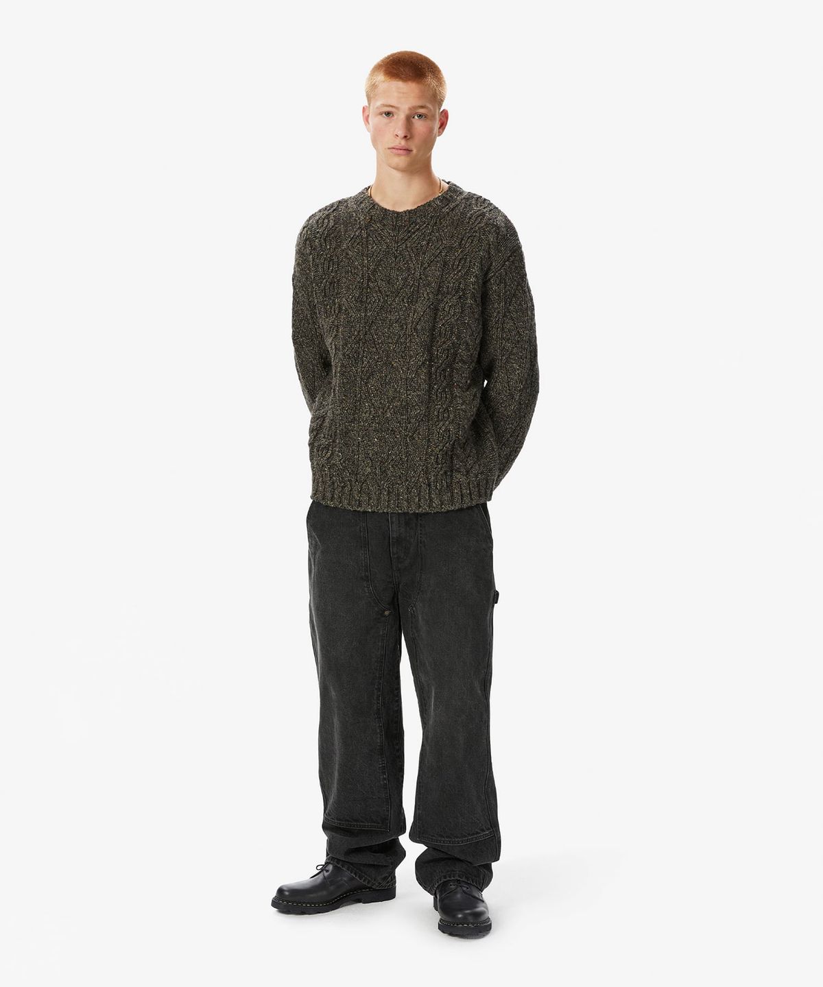 디스이즈네버댓(THISISNEVERTHAT) Cable Knit Sweater Brown