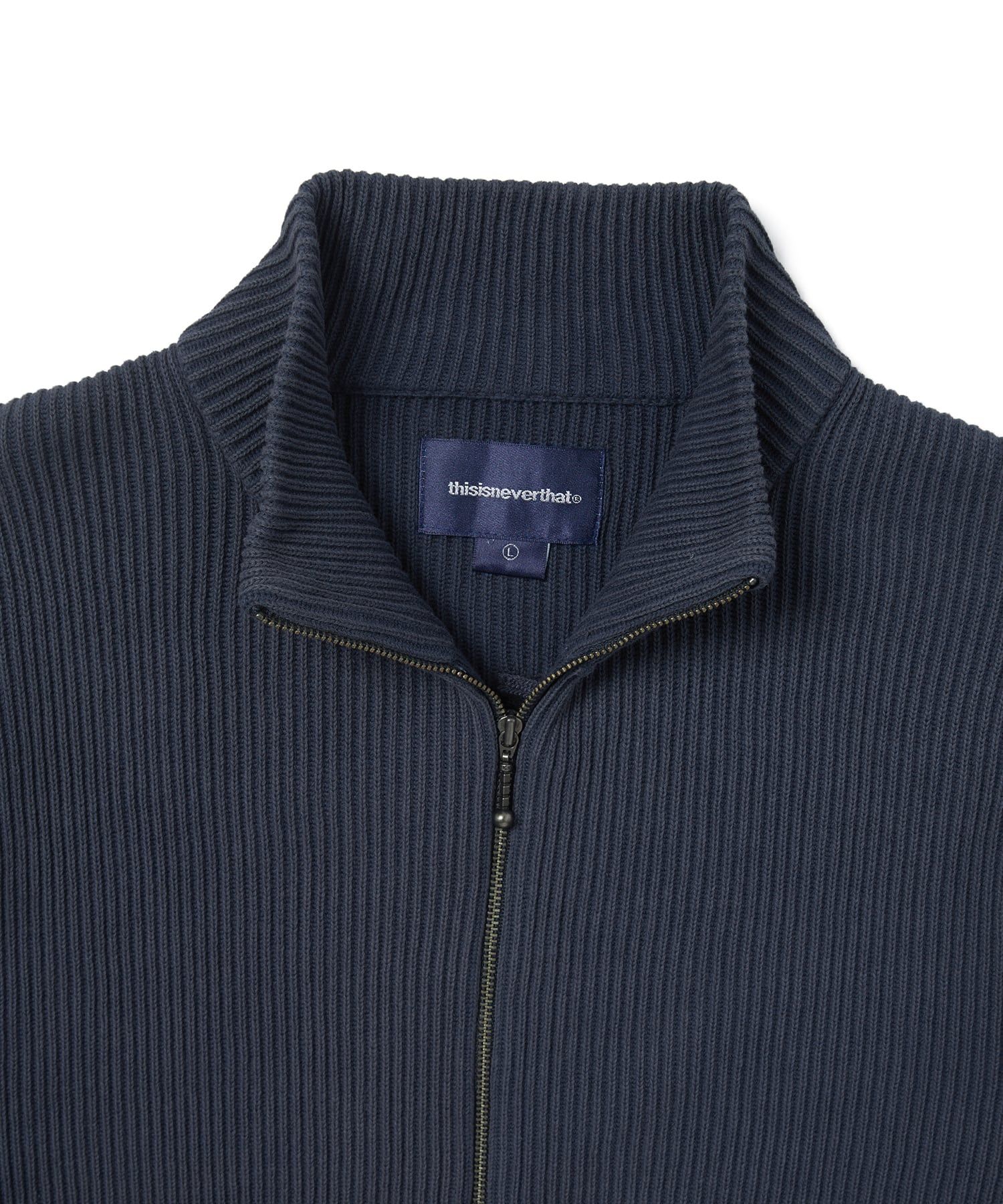 MUSINSA | thisisneverthat Washed Full Zip Cardigan Blue
