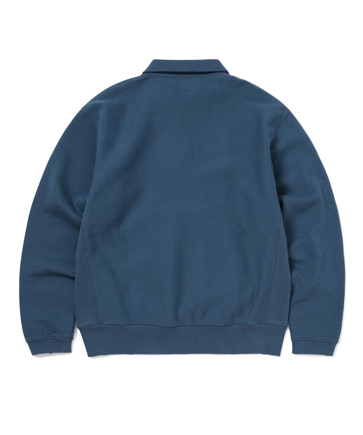 디스이즈네버댓(THISISNEVERTHAT) Damaged Half Zip Polo Sweatshirt Deep Water