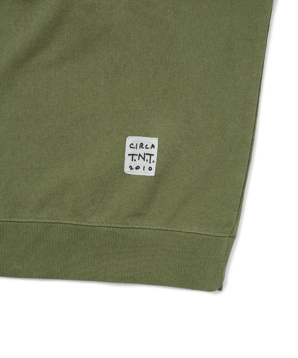 디스이즈네버댓(THISISNEVERTHAT) TNT Faded Crewneck Moss Green