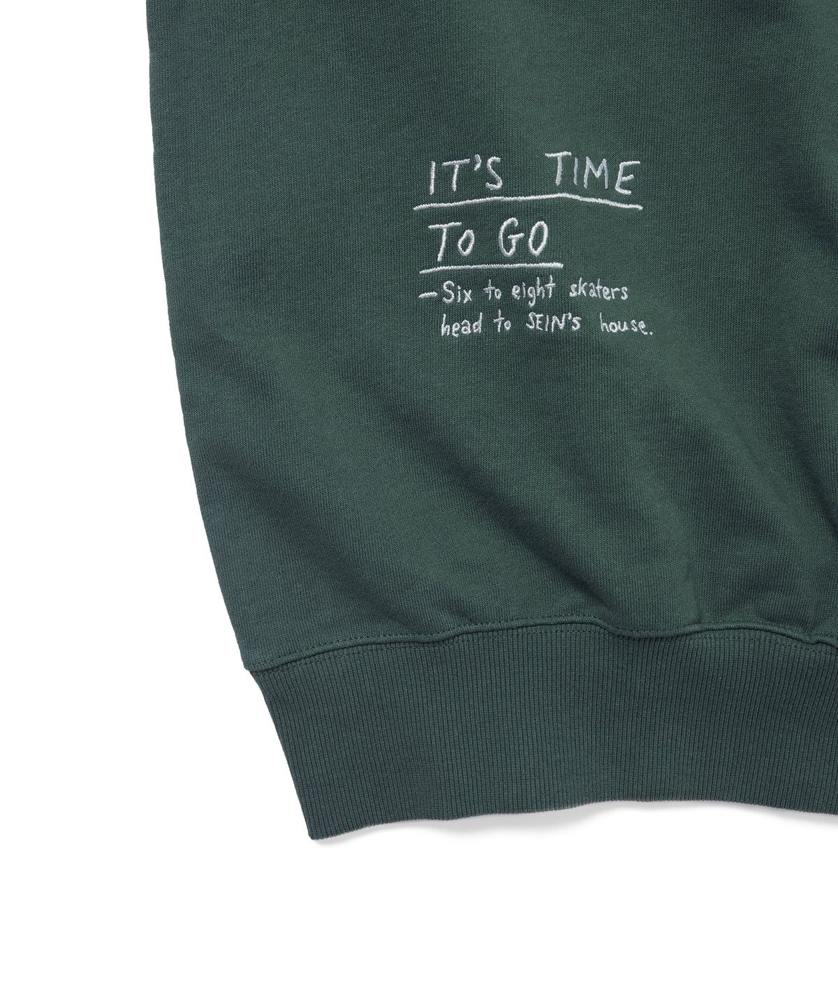 디스이즈네버댓(THISISNEVERTHAT) Sketch Embroidery Crewneck Dark Green