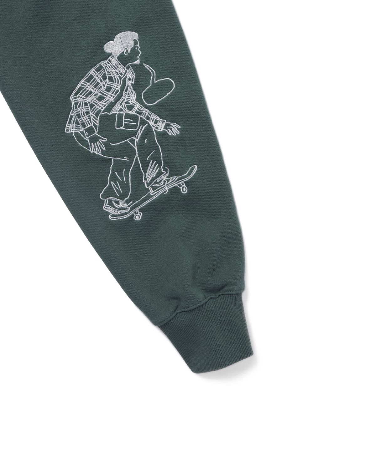 디스이즈네버댓(THISISNEVERTHAT) Sketch Embroidery Crewneck Dark Green