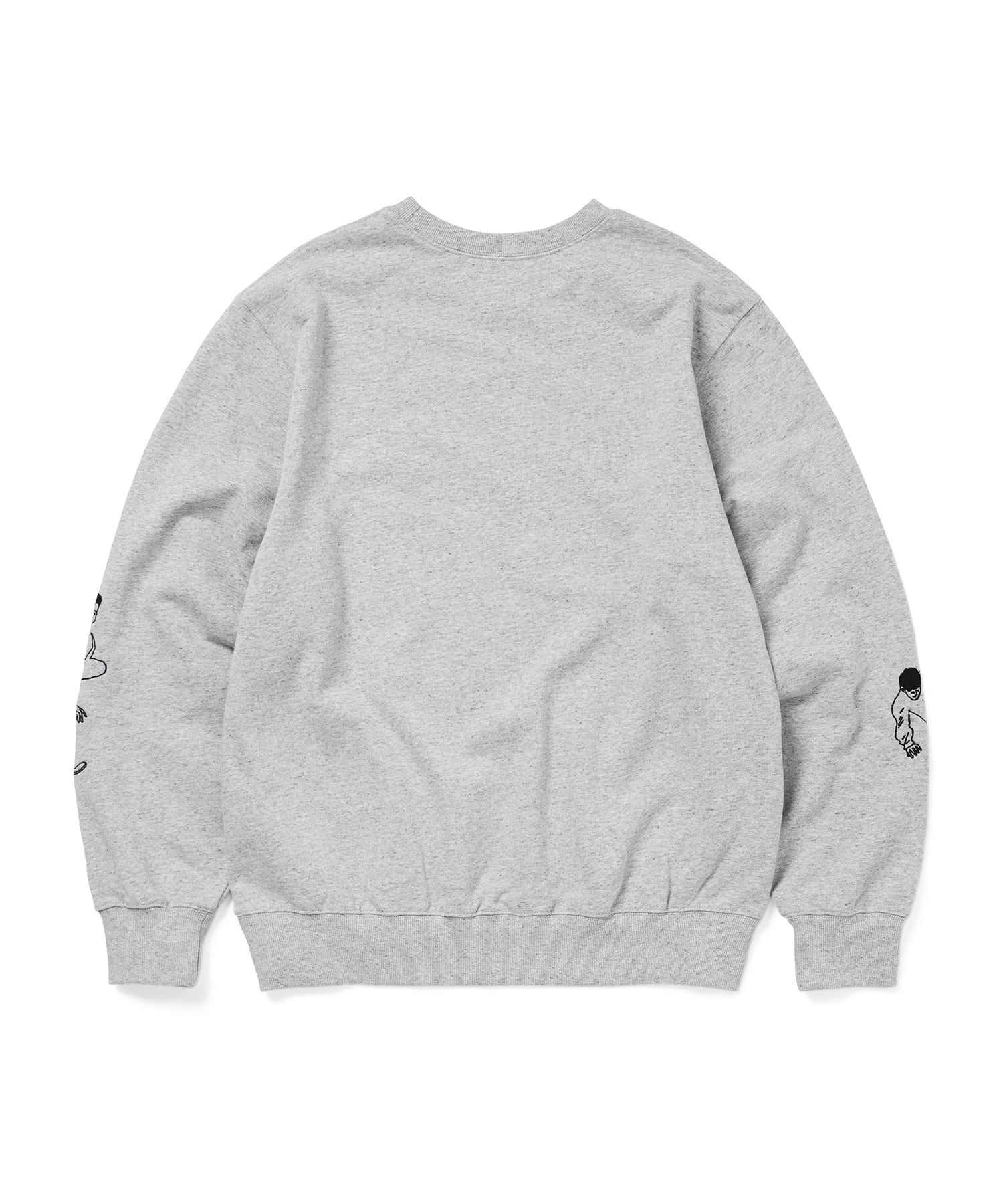 MUSINSA | thisisneverthat® Title Logo Crewneck Heather Gray