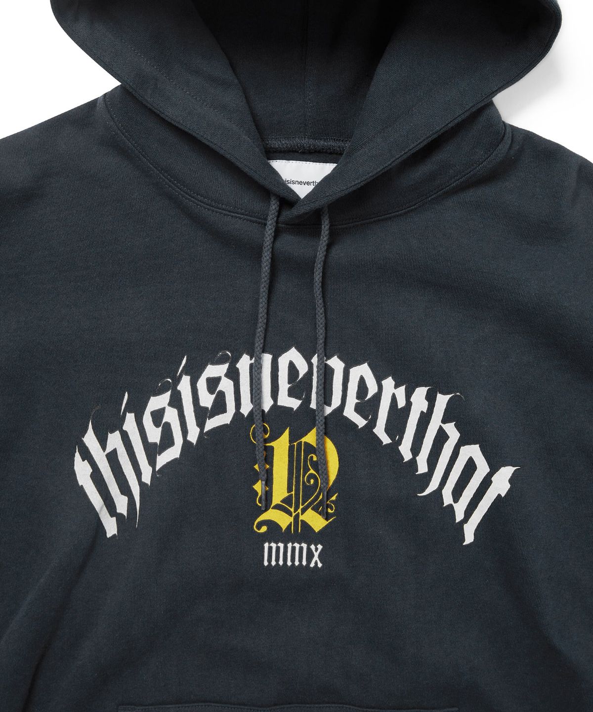 디스이즈네버댓(THISISNEVERTHAT) Fortuna Logo Hoodie Navy
