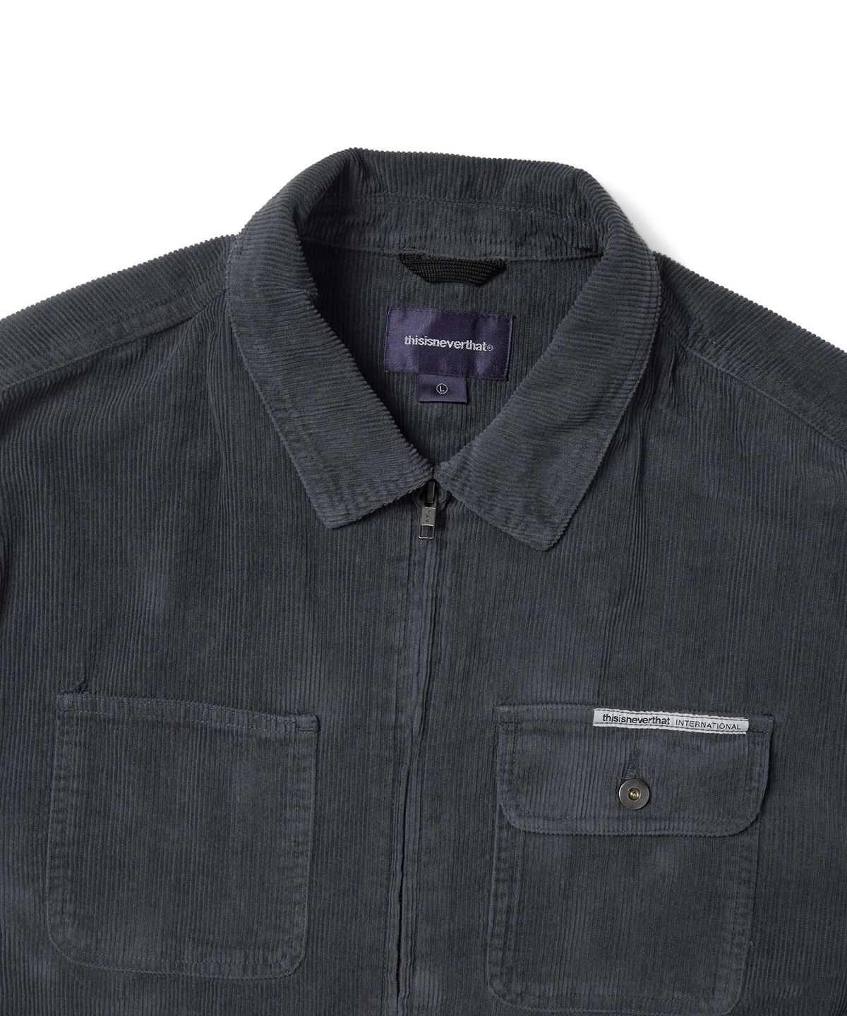 디스이즈네버댓(THISISNEVERTHAT) Washed Corduroy Zip Jacket Dark Slate