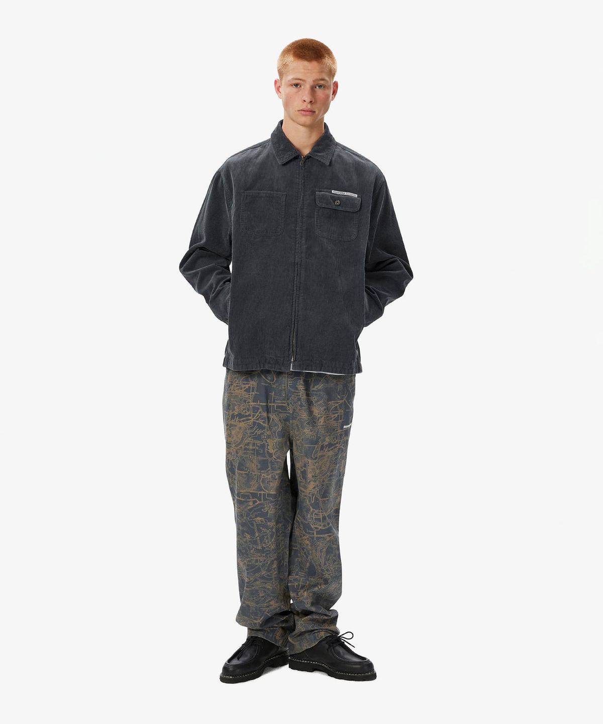 디스이즈네버댓(THISISNEVERTHAT) Washed Corduroy Zip Jacket Dark Slate