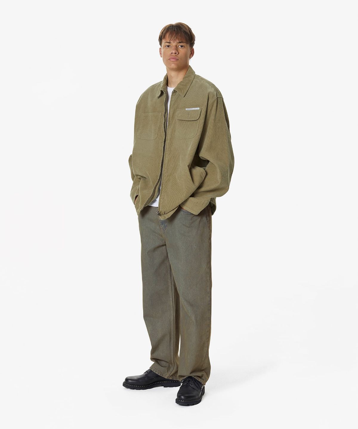 디스이즈네버댓(THISISNEVERTHAT) Washed Corduroy Zip Jacket Khaki