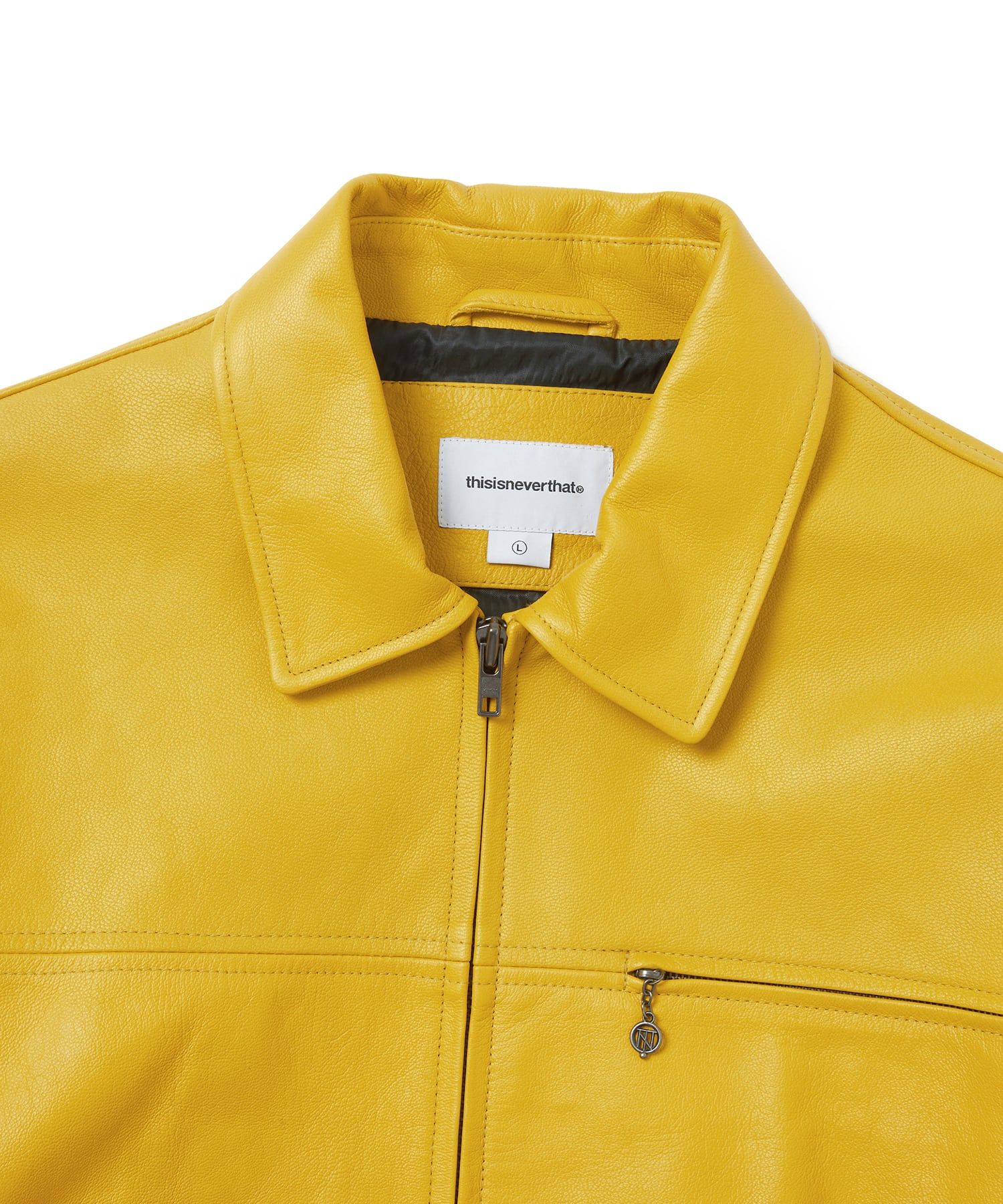 MUSINSA | thisisneverthat Leather Harrington Jacket Yellow