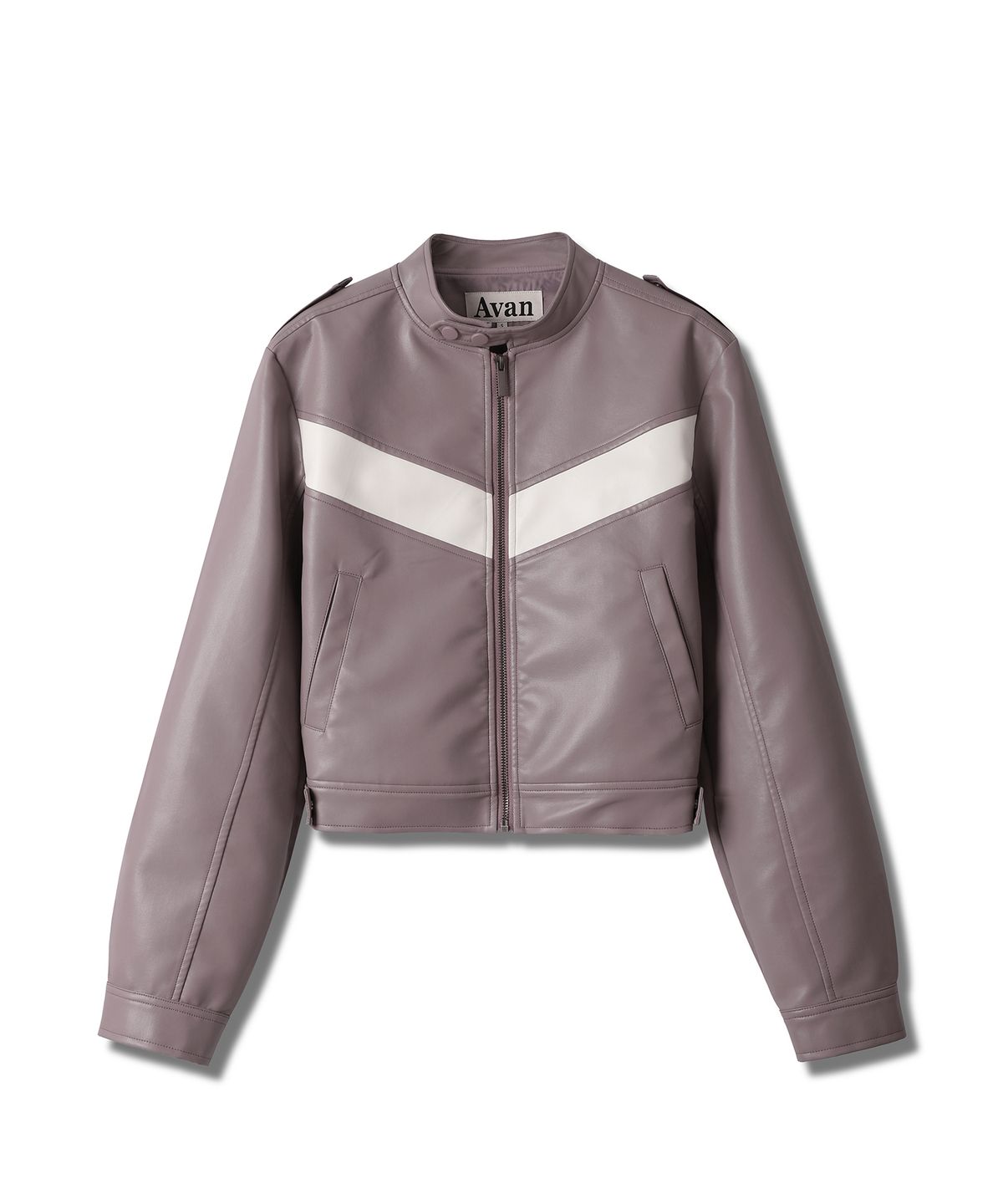 어반드레스(AVANDRESS) V Vegan Leather Short Jacket BLACK