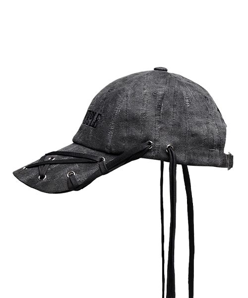 MUSINSA公式 | BLACK PURPLE Vortex strap eyelet cap - charcoal
