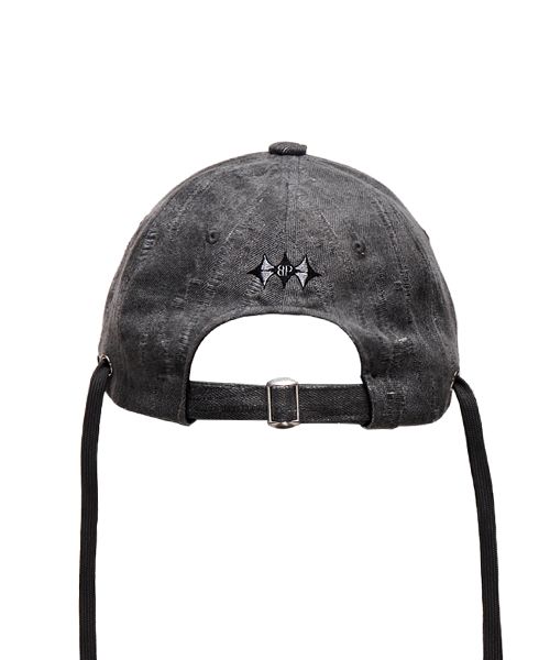 2025年新作 MUSINSA | BLACK PURPLE Vortex strap eyelet cap - charcoal 帽子