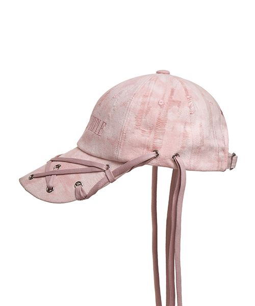 MUSINSA公式 | BLACK PURPLE Vortex strap eyelet cap - pink