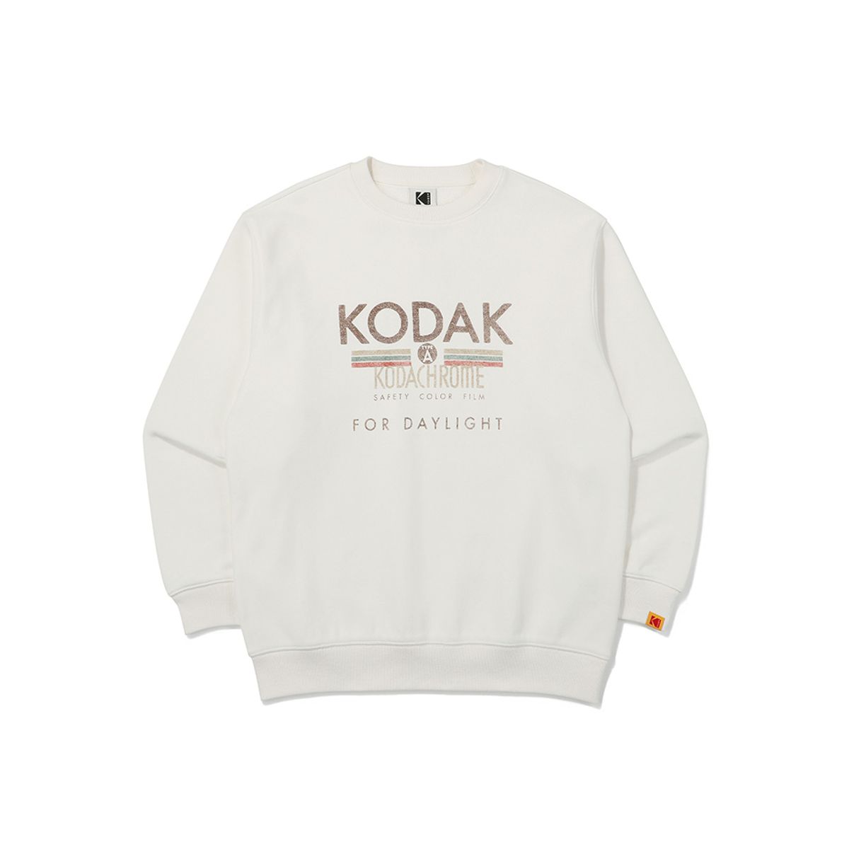 코닥(KODAK) 씨네코닥 세미오버핏 그래픽 워싱 맨투맨 IVORY