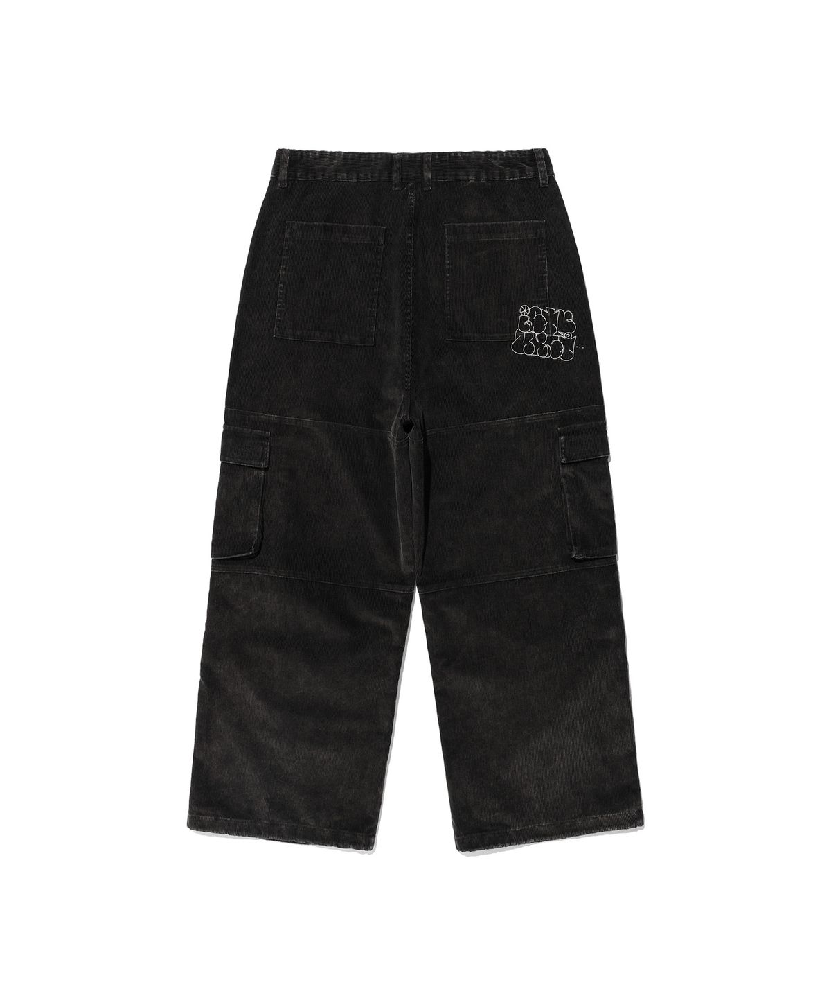 이스트쿤스트(ISTKUNST) WASHED CORDUROY CARGO PANTS_BLACK(IK2EFMPA11A)