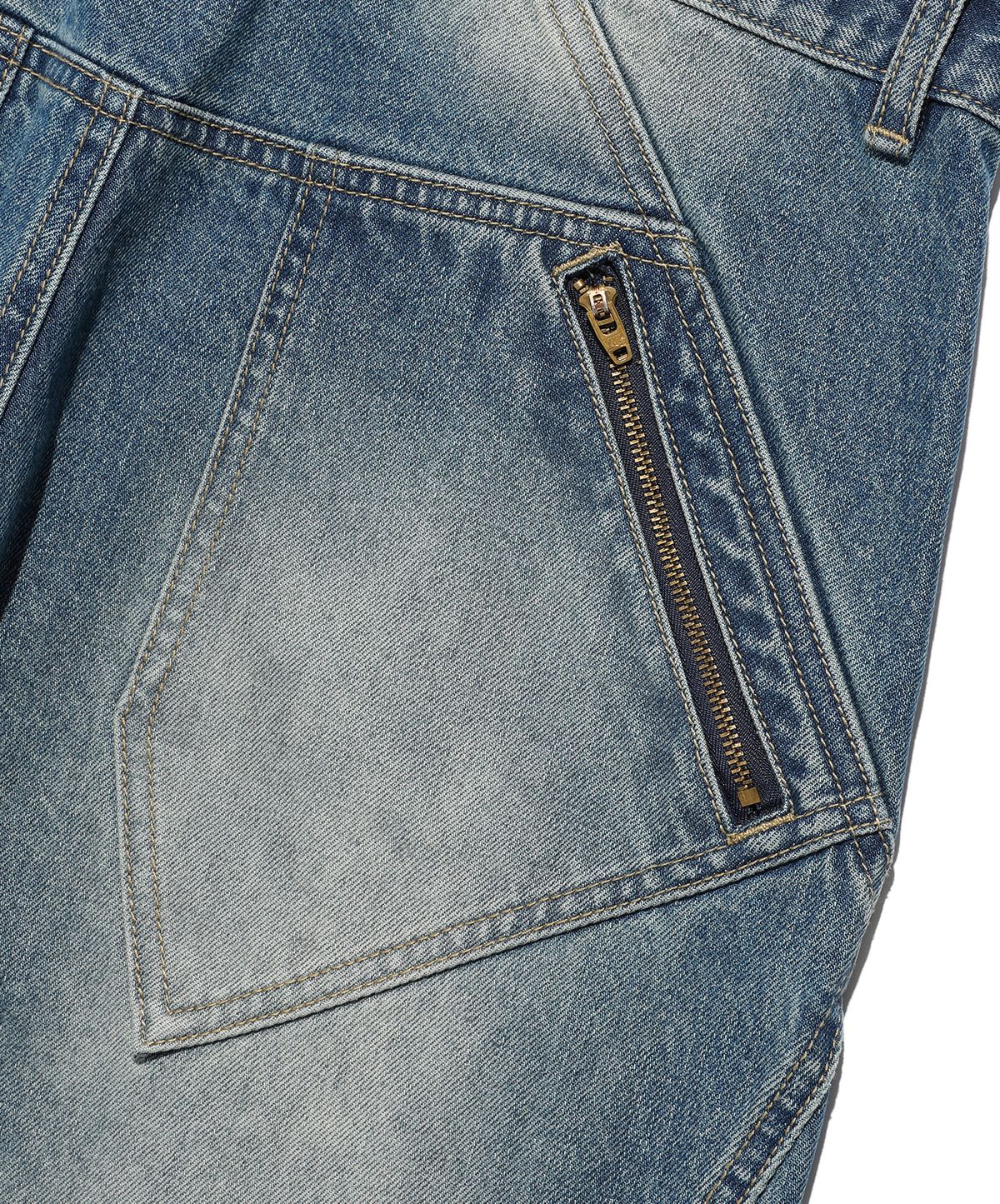이스트쿤스트(ISTKUNST) BOOTSCUT CARGO JEANS_BLUE(IK2EFMD114A)