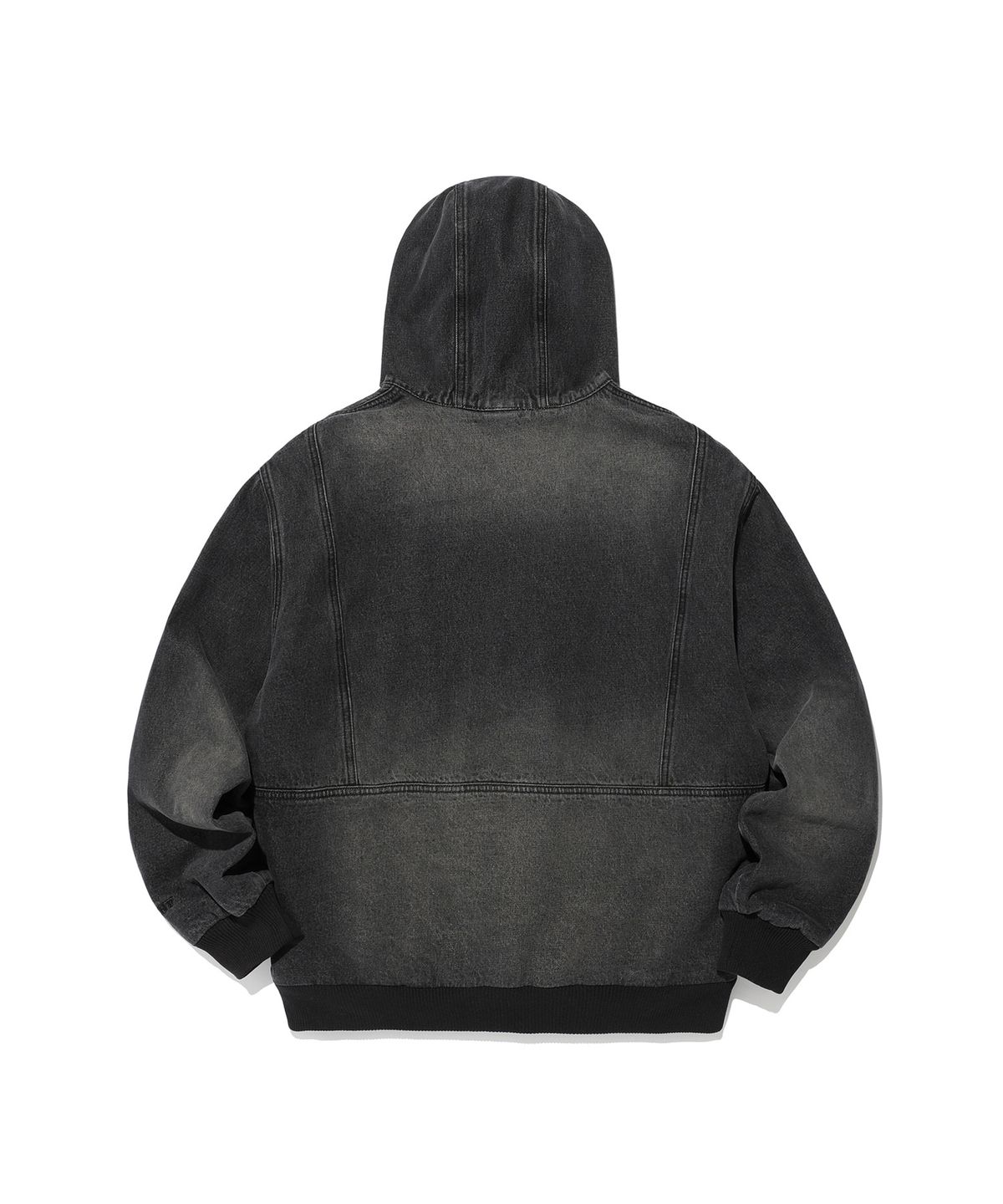 이스트쿤스트(ISTKUNST) PANELED DENIM HOOD ZIP-UP_BLACK(IK2EFMD111A)