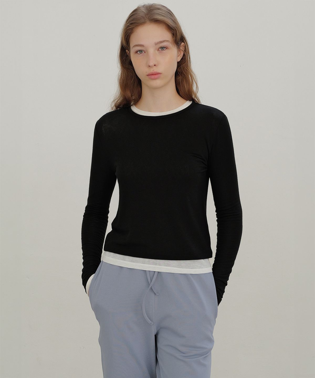 앤니즈(ANDNEEDS) Essential tencel tee (black)