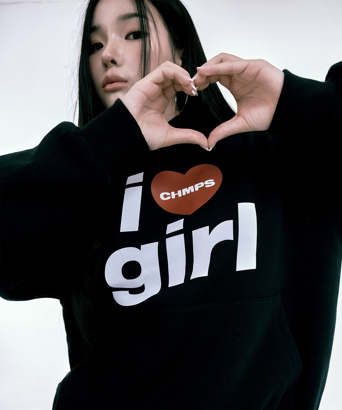 본챔스(BORN CHAMPS) [4컬러] I GIRL 후드 티셔츠 B24FT14