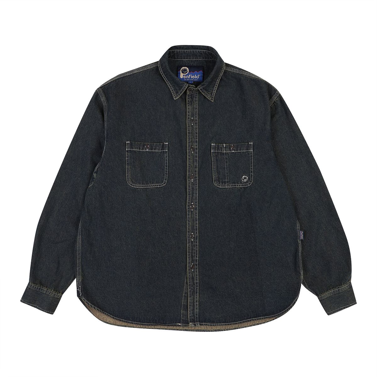 펜필드(PENFIELD) PENFIELD SIGNATURE WASHED DENIM SHIRTS DARK BROWN_FQ3WR70U