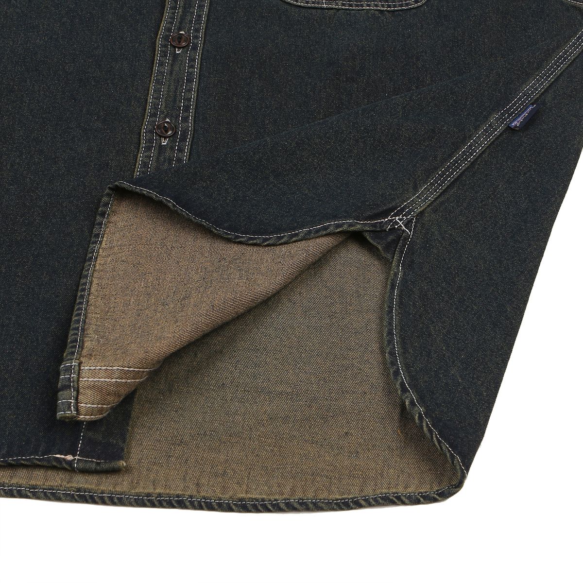 펜필드(PENFIELD) PENFIELD SIGNATURE WASHED DENIM SHIRTS DARK BROWN_FQ3WR70U
