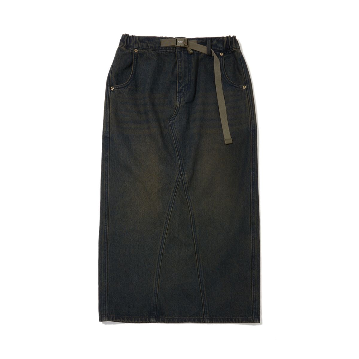 펜필드(PENFIELD) VINTAGE WASHED SLIT DENIM SKIRT DARK INDIGO_FQ3WS10F