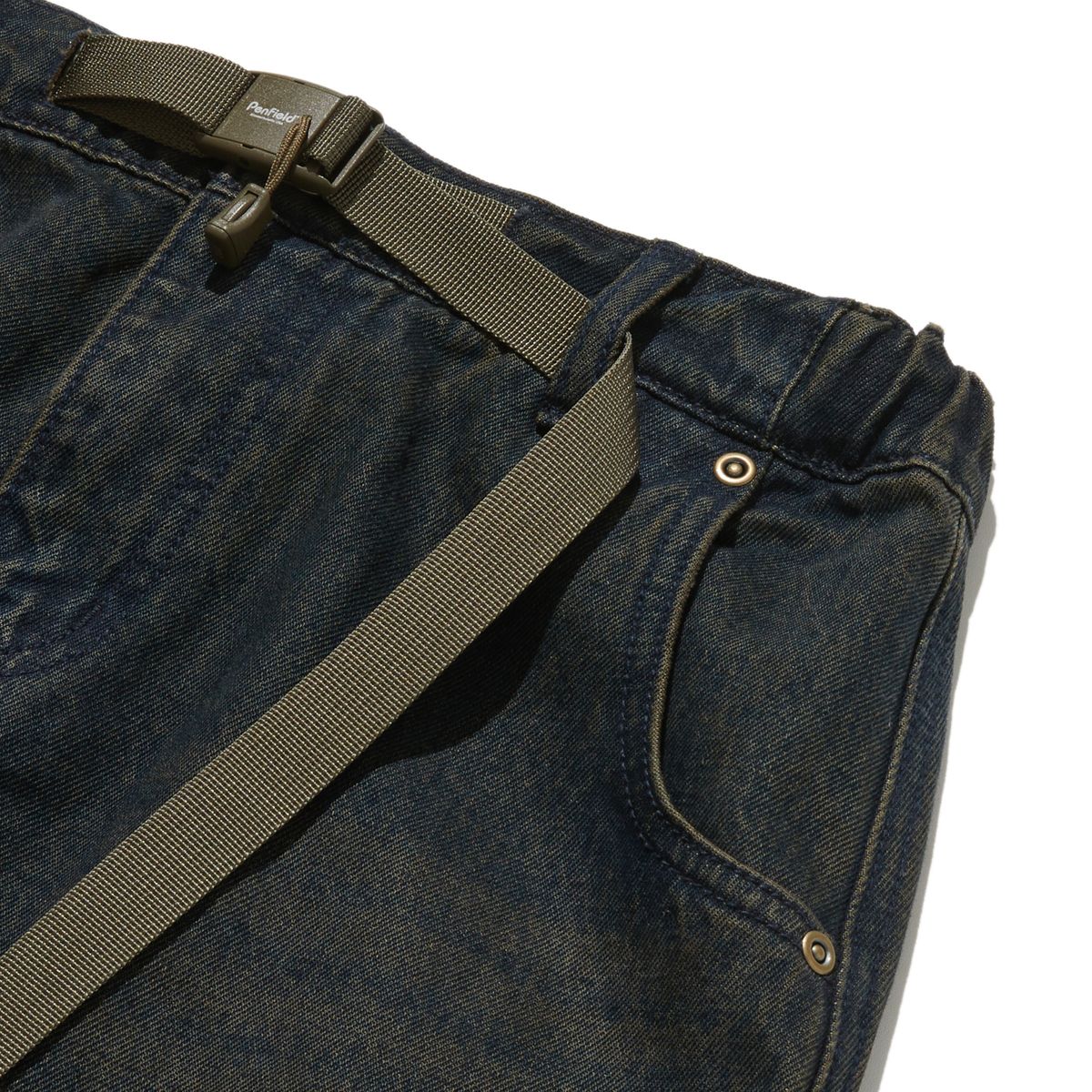 펜필드(PENFIELD) VINTAGE WASHED SLIT DENIM SKIRT DARK INDIGO_FQ3WS10F