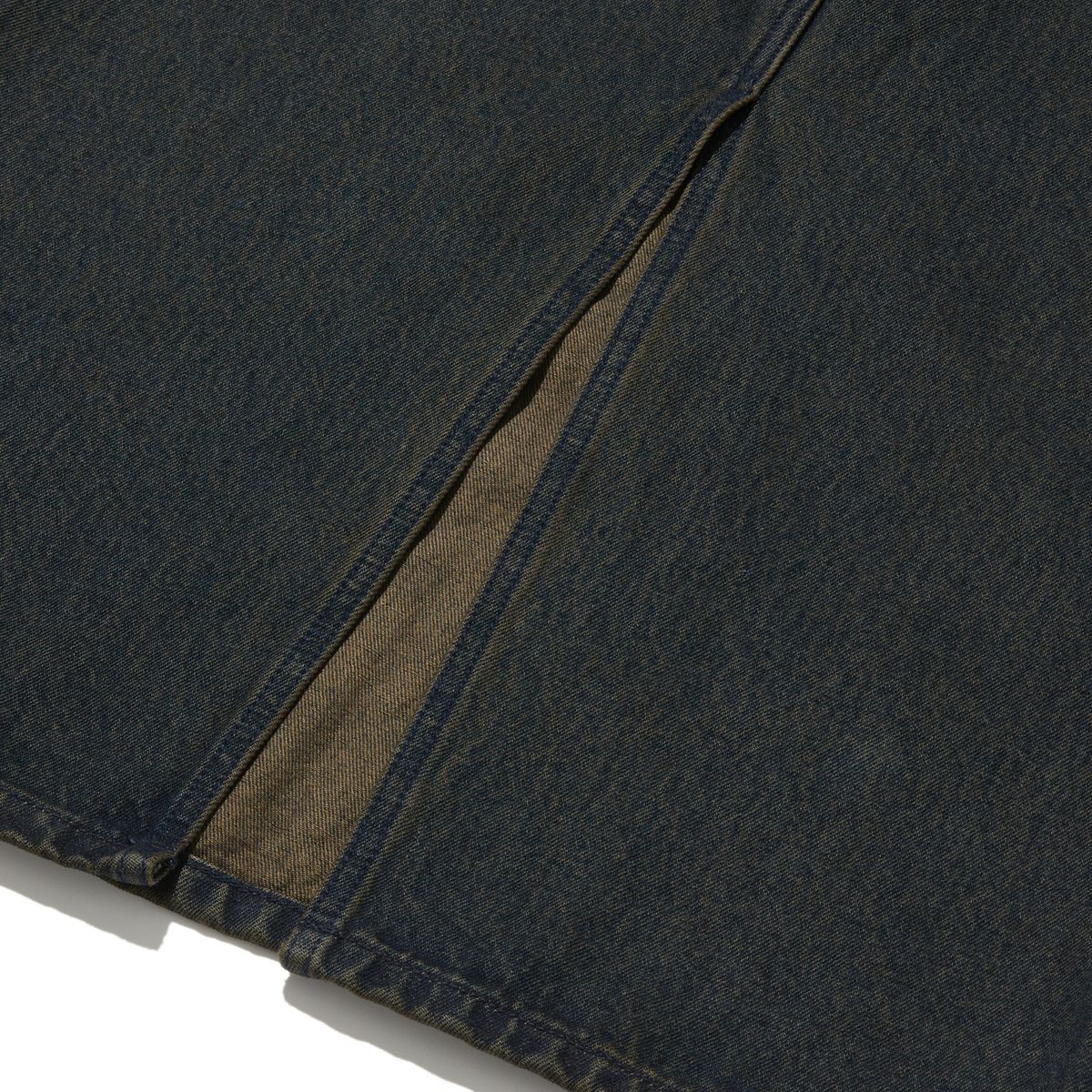펜필드(PENFIELD) VINTAGE WASHED SLIT DENIM SKIRT DARK INDIGO_FQ3WS10F