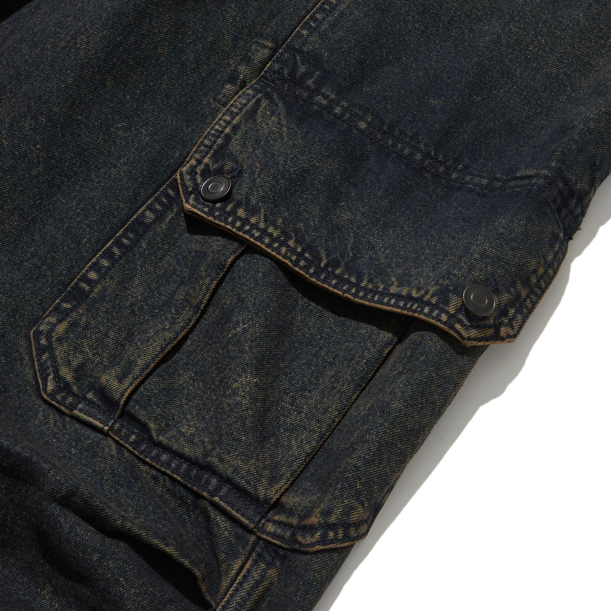 펜필드(PENFIELD) BELTED GUSSETFATIGUE TINTED JEAN DARK BLACK_FQ3WP51U