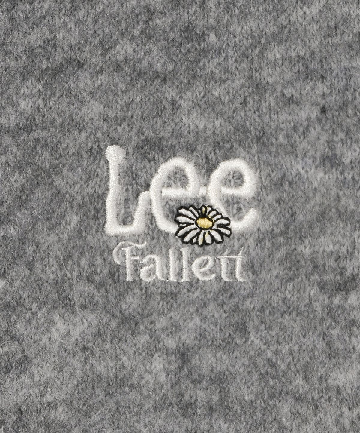 팔렛(FALLETT) [FALLETT X LEE] 썬 플라워 로고 후드 니트 가디건 그레이