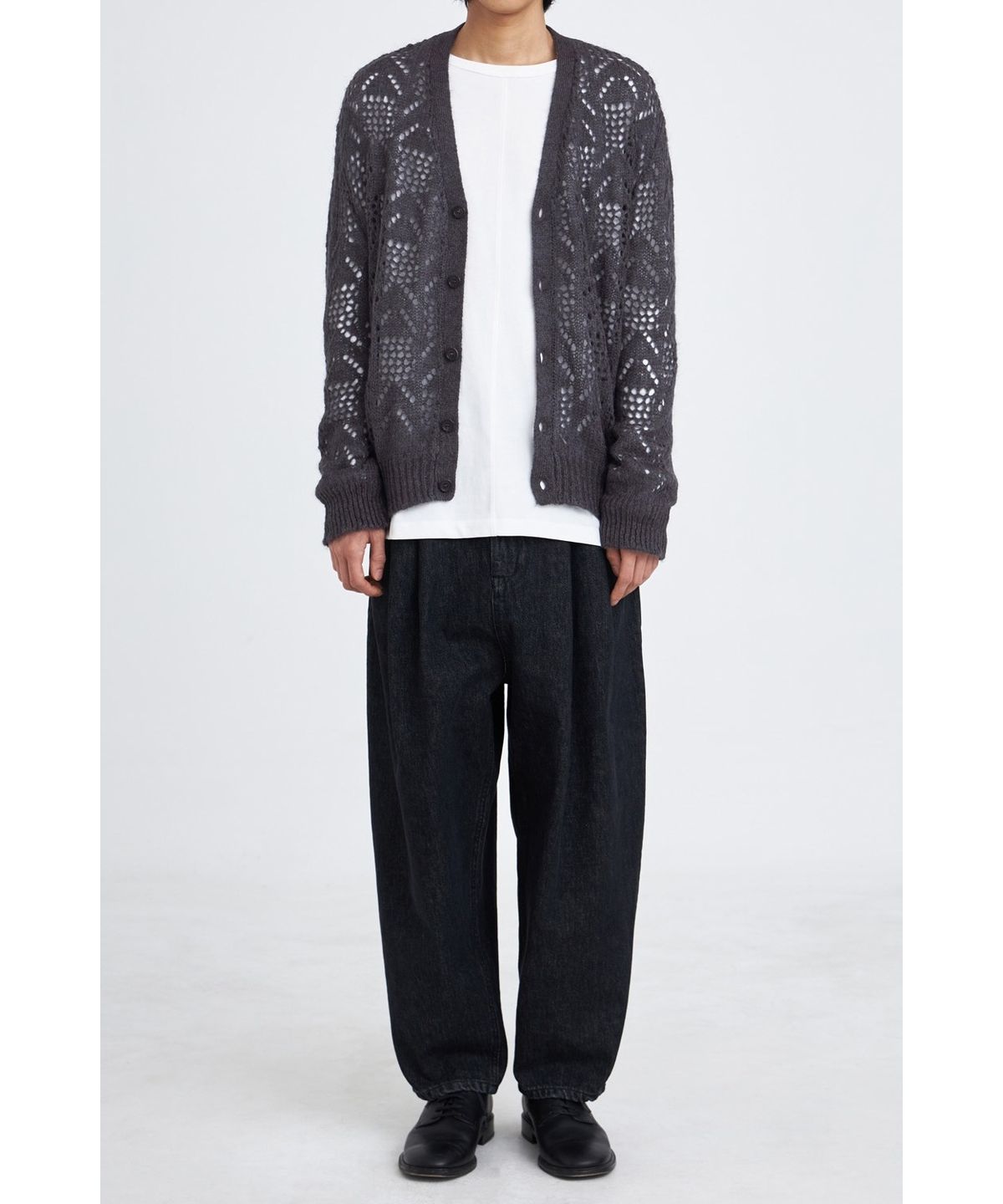 유스(YOUTH) Meshed Mohair Cardigan_Brown