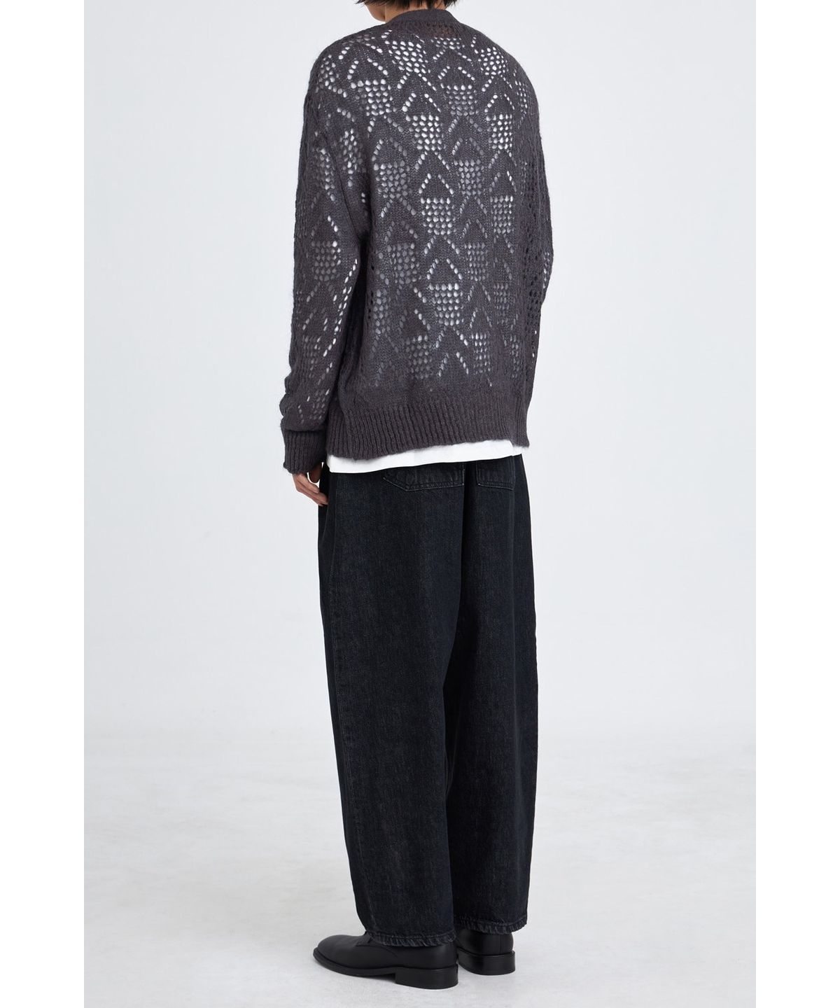유스(YOUTH) Meshed Mohair Cardigan_Brown