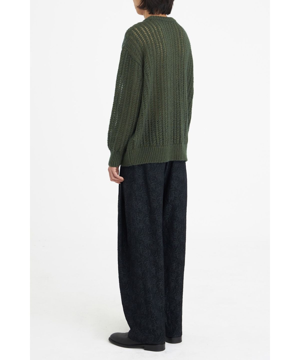 유스(YOUTH) Meshed Mohair Sweater_Olive