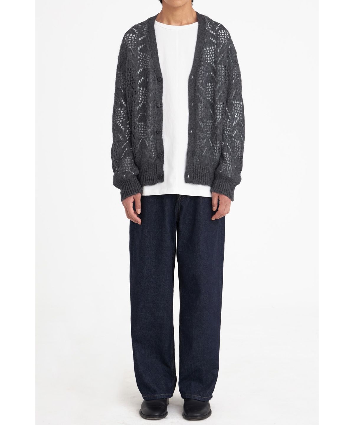 유스(YOUTH) Meshed Mohair Cardigan_Grey
