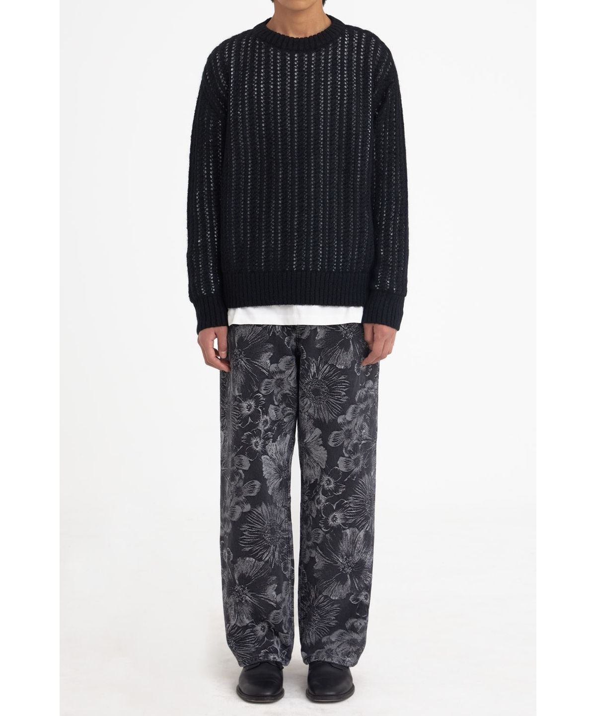 유스(YOUTH) Meshed Mohair Sweater_Black