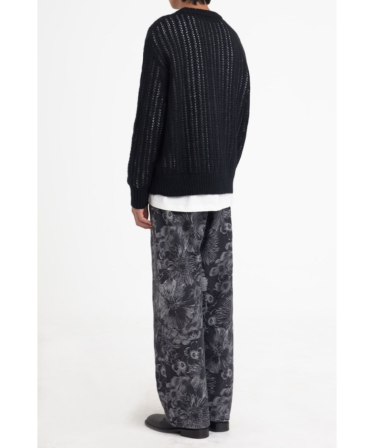 유스(YOUTH) Meshed Mohair Sweater_Black