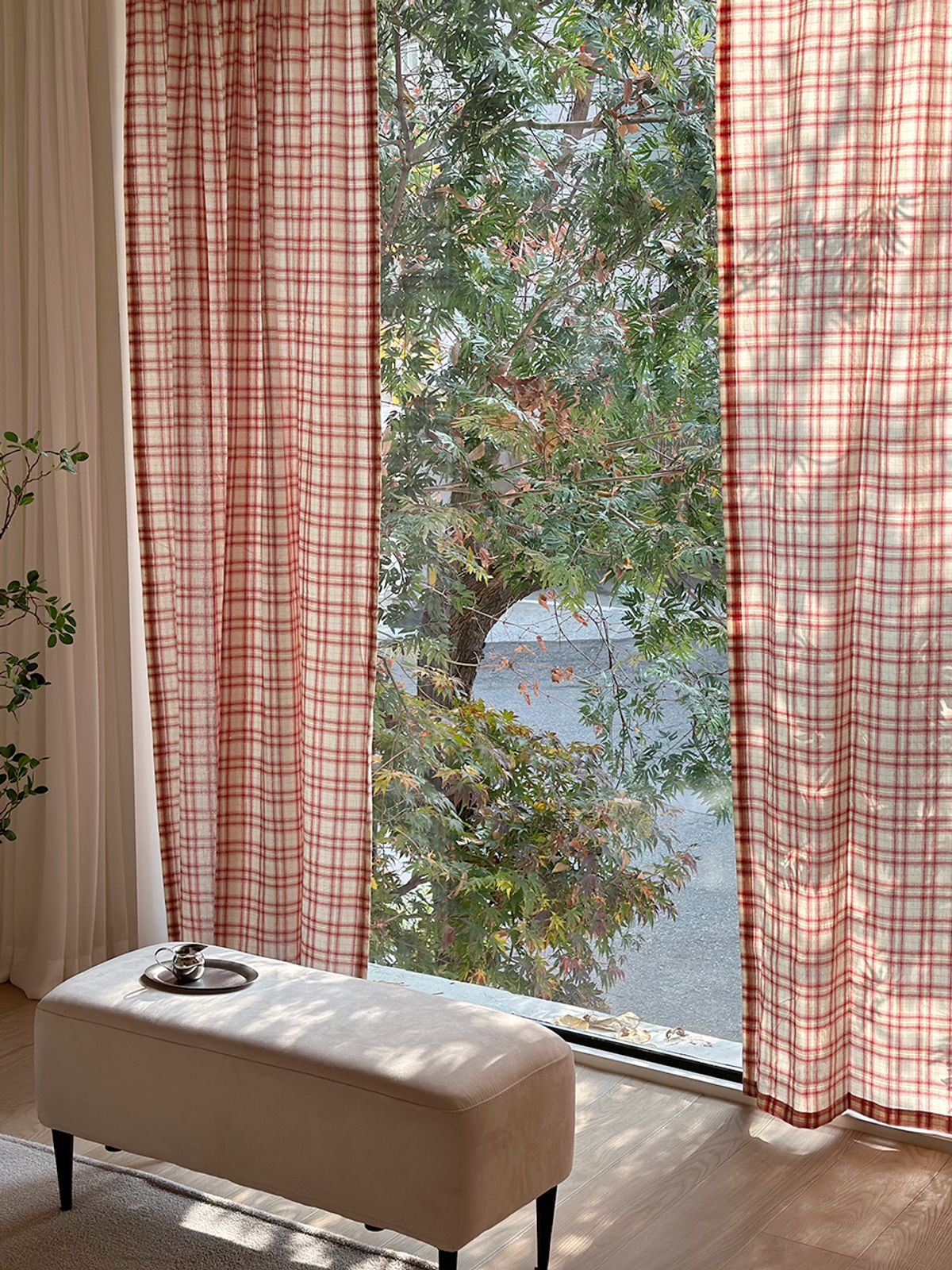 메종드룸룸(MAISON DE ROOMROOM) 이프온리 체크 커튼
