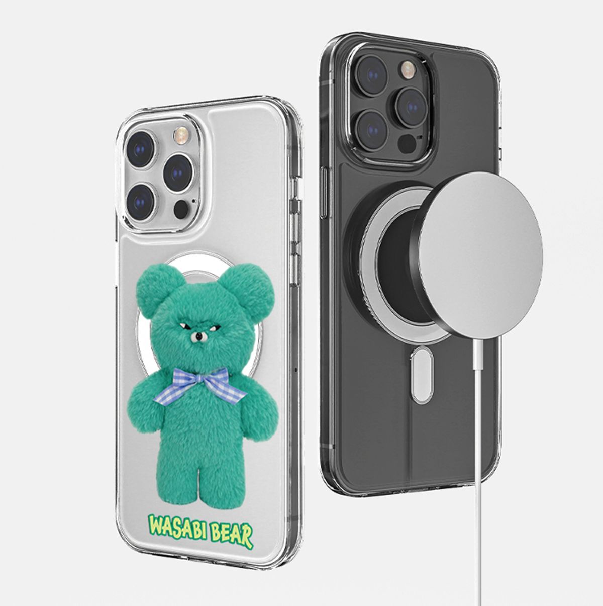 케이스픽스(CASEFIX) 아이폰17추가 와사비베어 아이폰 전기종  맥세이프 젤하드 케이스