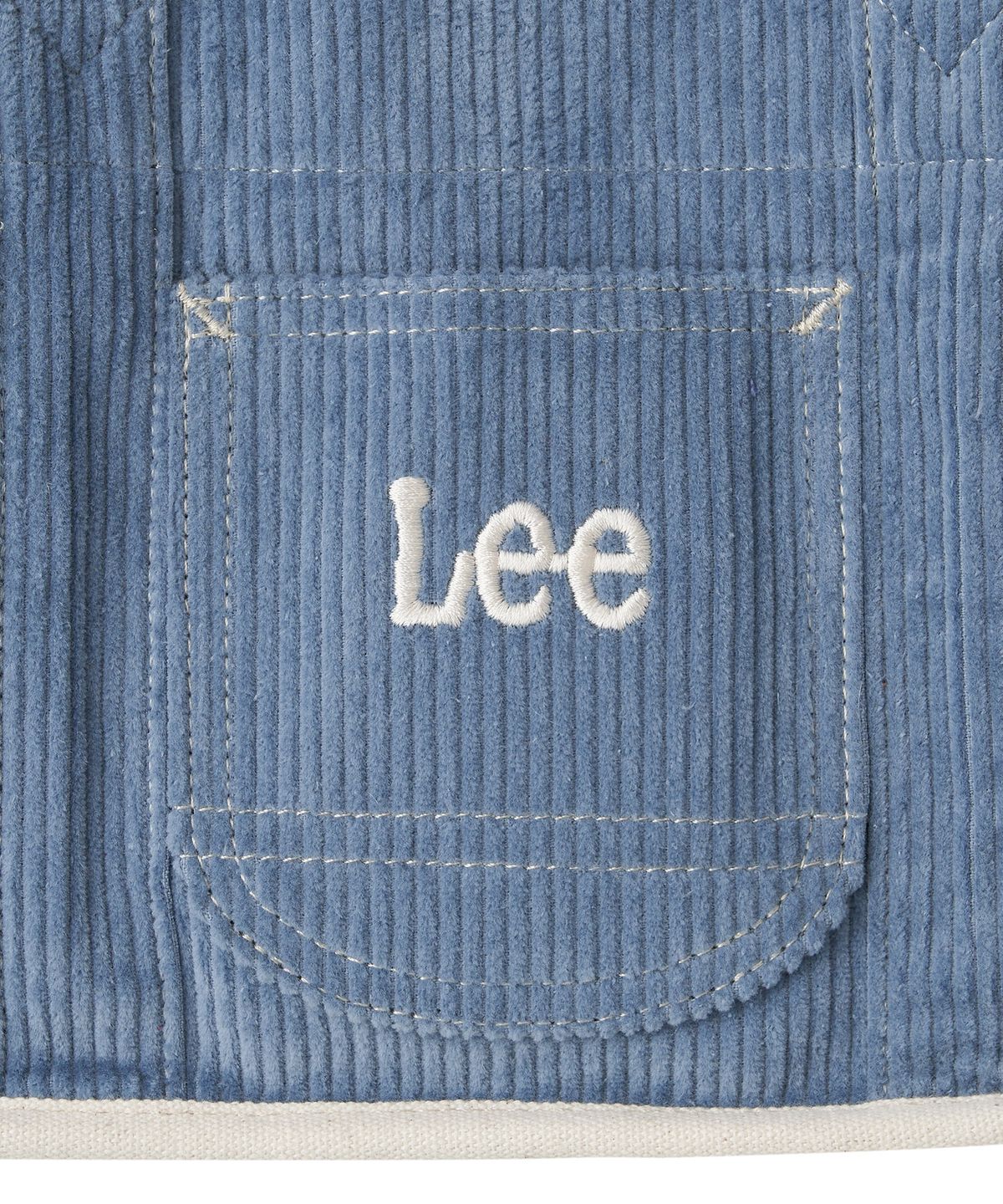 리(LEE) 코듀로이 스퀘어 투웨이 토트백 라이트 블루
