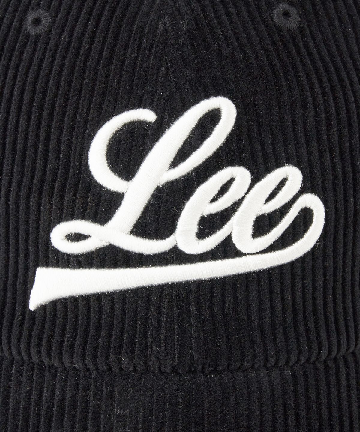 리(LEE) 빅 유니언 로고 코듀로이 볼캡 블랙