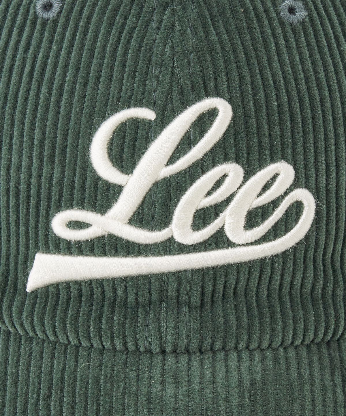 리(LEE) 빅 유니언 로고 코듀로이 볼캡 다크 파인