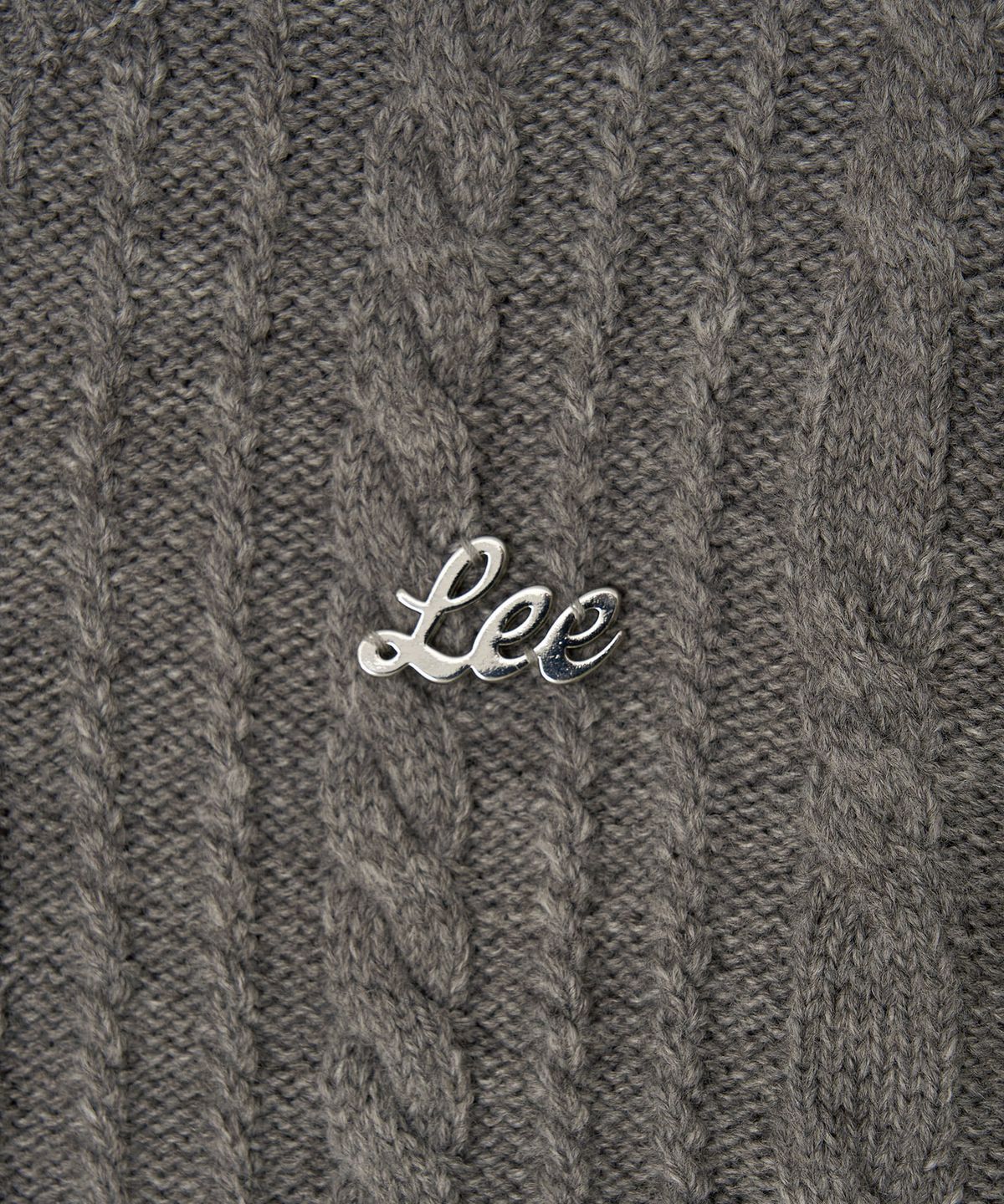리(LEE) 우먼 케이블 니트 그레이