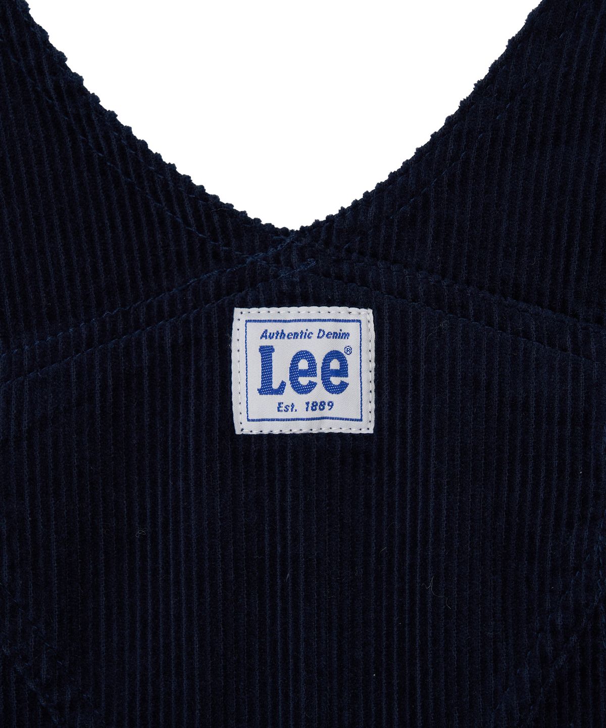 리(LEE) 코듀로이 오버롤 원피스 네이비